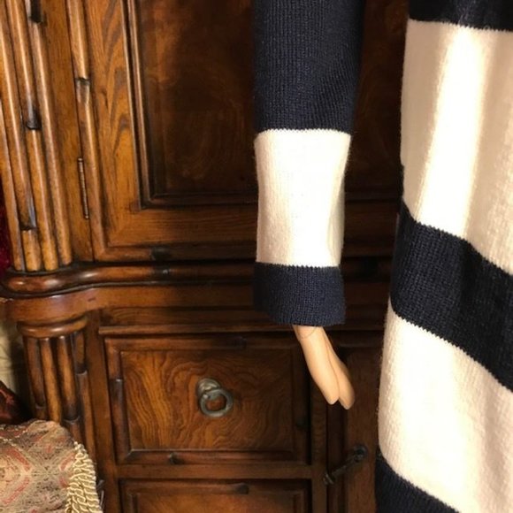 Jones New York Color Block Stripe Cascade Cardigan - Picture 9 of 11